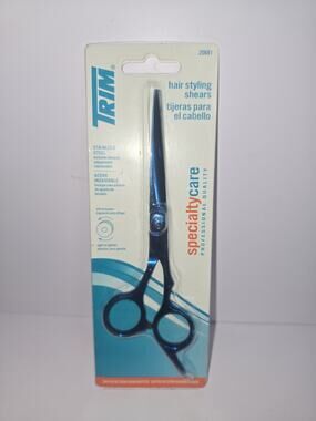 TRIM Hair Styling Precision Cutting Stainless Steel Scissors/ Shears - BLUE